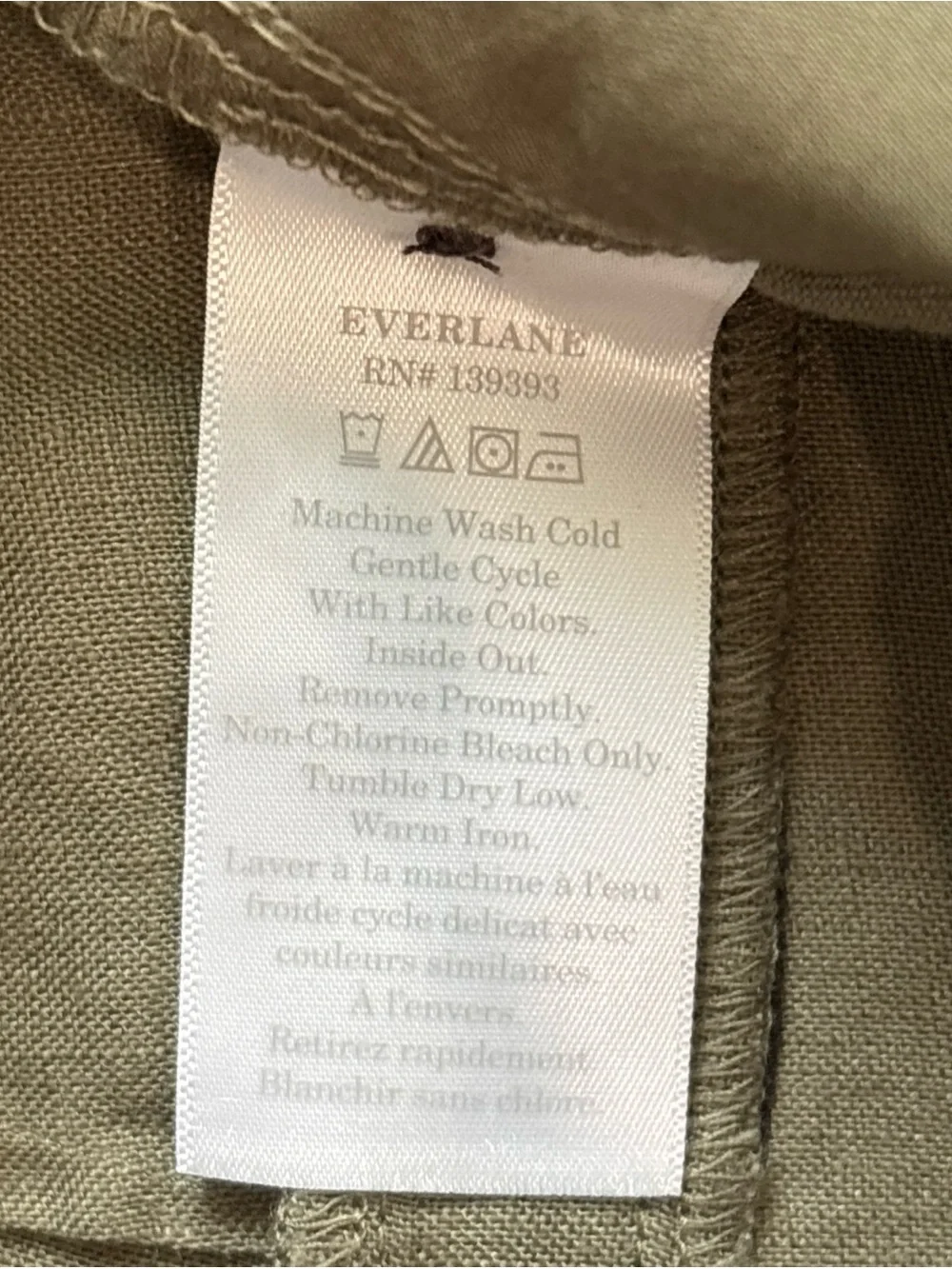 NWT Everlane Women's The Linen Way-High Drape Pant in Khaki Green Size 6
